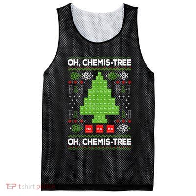 Periodic Table Tree Oh Chemistree Fun Chemistry Teacher Xmas Mesh Reversible Basketball Jersey Tank