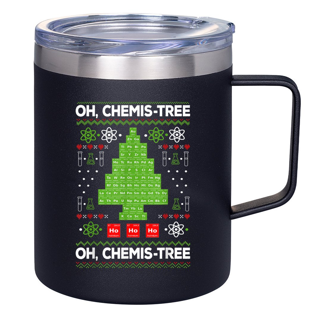 Periodic Table Tree Oh Chemistree Fun Chemistry Teacher Xmas 12oz Stainless Steel Coffee Mug