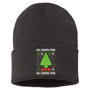 Periodic Table Tree Oh Chemistree Fun Chemistry Teacher Xmas Sustainable Knit Beanie