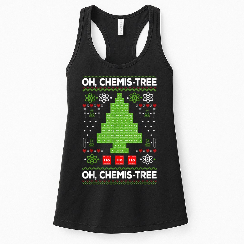 Periodic Table Tree Oh Chemistree Fun Chemistry Teacher Xmas Womens Tank Top