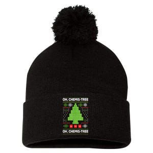 Periodic Table Tree Oh Chemistree Fun Chemistry Teacher Xmas Pom Pom 12in Knit Beanie