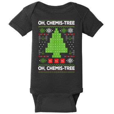 Periodic Table Tree Oh Chemistree Fun Chemistry Teacher Xmas Baby Bodysuit