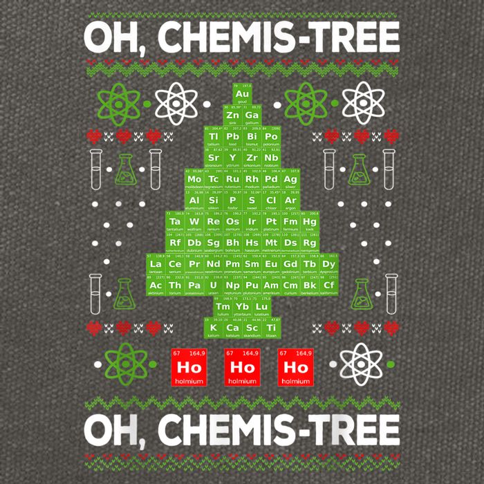 Periodic Table Tree Oh Chemistree Fun Chemistry Teacher Xmas Cotton Canvas Backpack