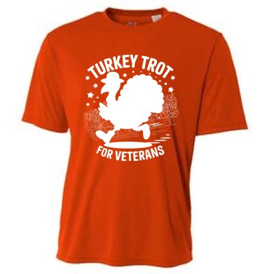 Patriotic Turkey Trot Veteran Thanksgiving Gift Cooling Performance Crew T-Shirt