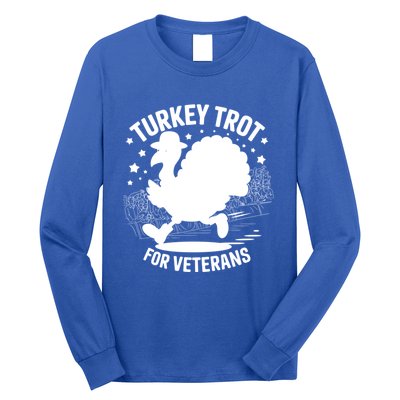 Patriotic Turkey Trot Veteran Thanksgiving Gift Long Sleeve Shirt