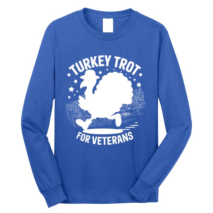 Patriotic Turkey Trot Veteran Thanksgiving Gift Long Sleeve Shirt