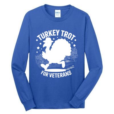 Patriotic Turkey Trot Veteran Thanksgiving Gift Tall Long Sleeve T-Shirt