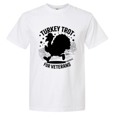 Patriotic Turkey Trot Veteran Thanksgiving Gift Garment-Dyed Heavyweight T-Shirt