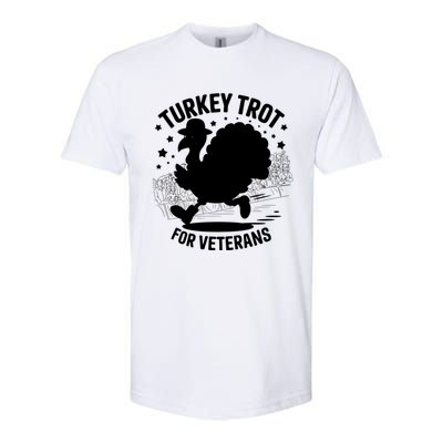 Patriotic Turkey Trot Veteran Thanksgiving Gift Softstyle CVC T-Shirt