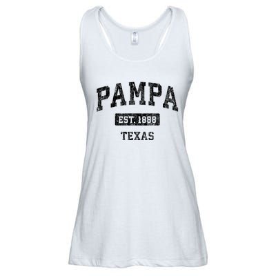 Pampa Texas Tx Vintage Sports Established Design Ladies Essential Flowy Tank