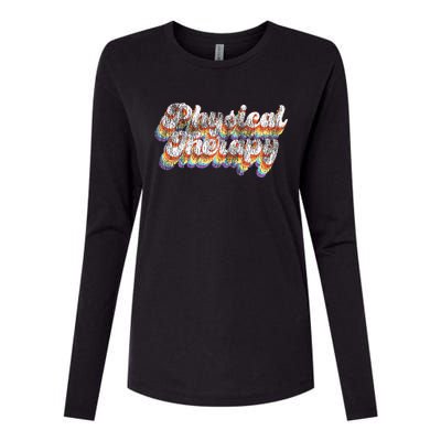 Physical Therapy Therapist Assistant Retro Vintage Womens Cotton Relaxed Long Sleeve T-Shirt