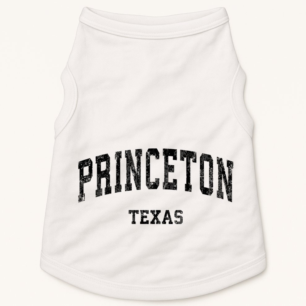 Princeton Texas Tx Vintage Established Varsity Sports Doggie Tank