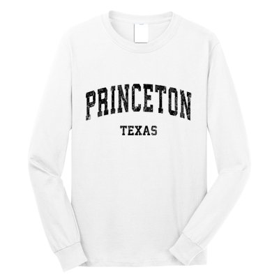 Princeton Texas Tx Vintage Established Varsity Sports Long Sleeve Shirt