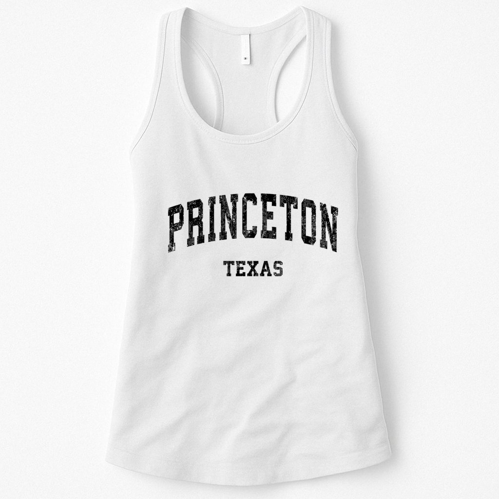 Princeton Texas Tx Vintage Established Varsity Sports Womens Tank Top