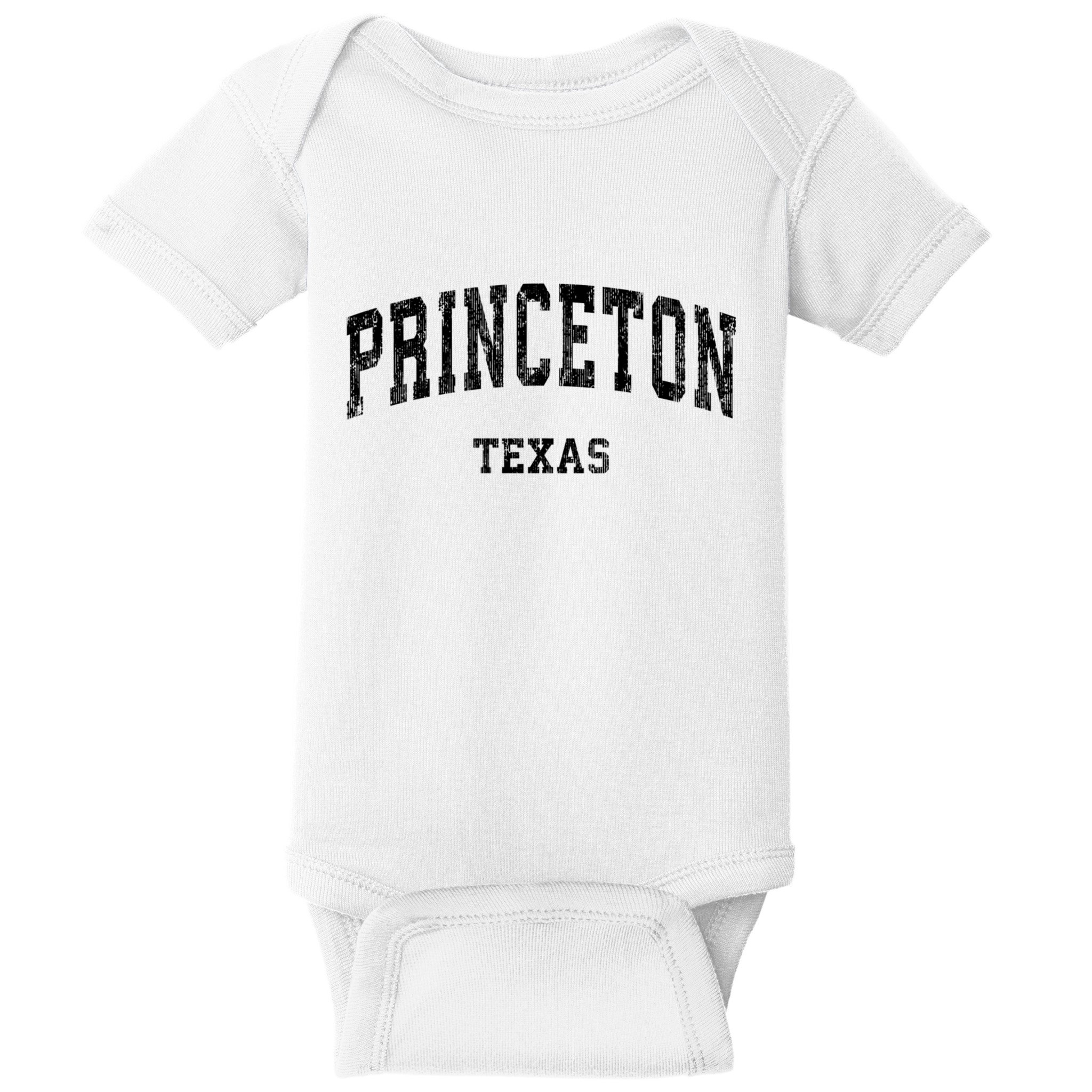 Princeton Texas Tx Vintage Established Varsity Sports Baby Bodysuit