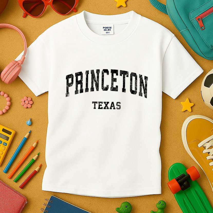Princeton Texas Tx Vintage Established Varsity Sports Kids T-Shirt