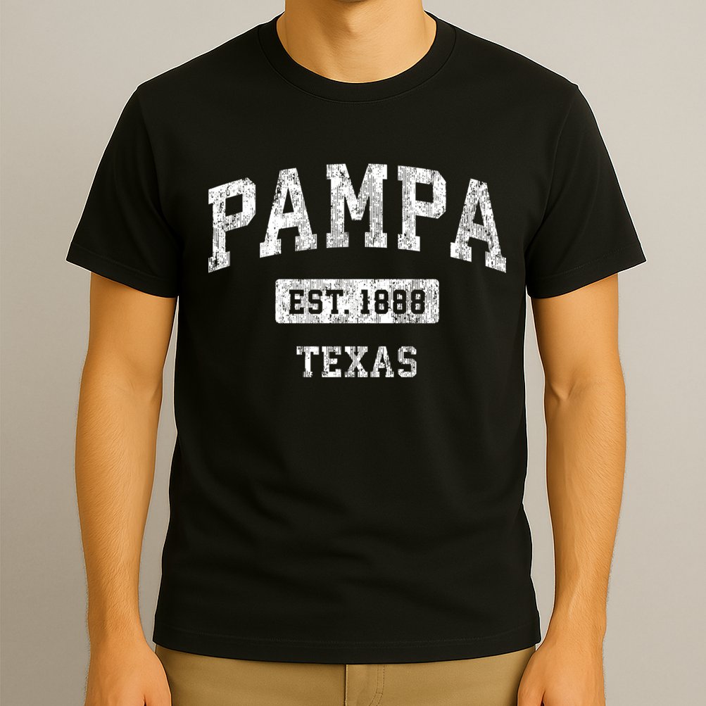 Pampa Texas Tx Vintage Sports Established Design T-Shirt