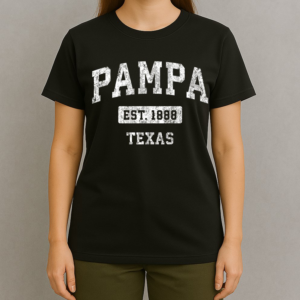 Pampa Texas Tx Vintage Sports Established Design T-Shirt