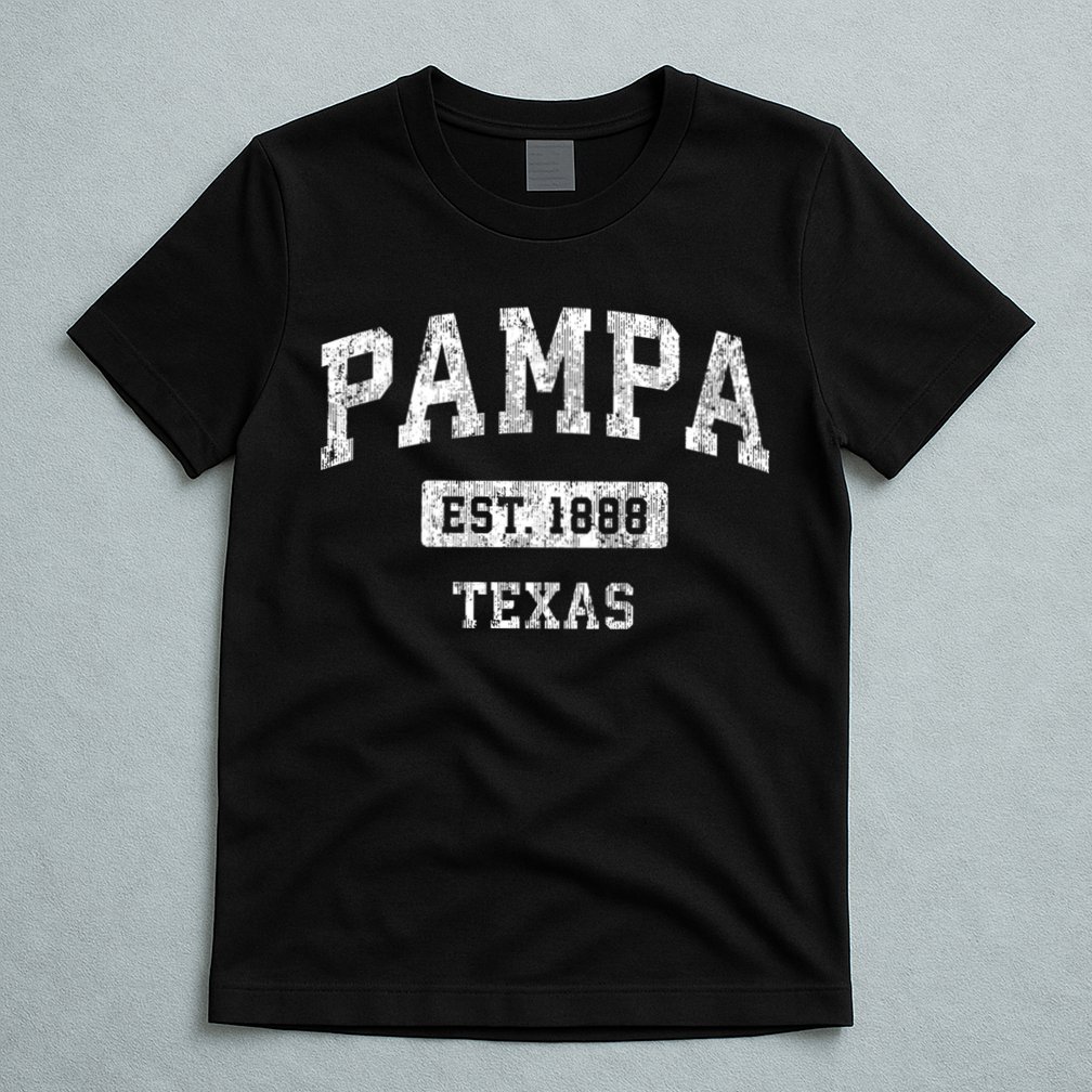 Pampa Texas Tx Vintage Sports Established Design T-Shirt