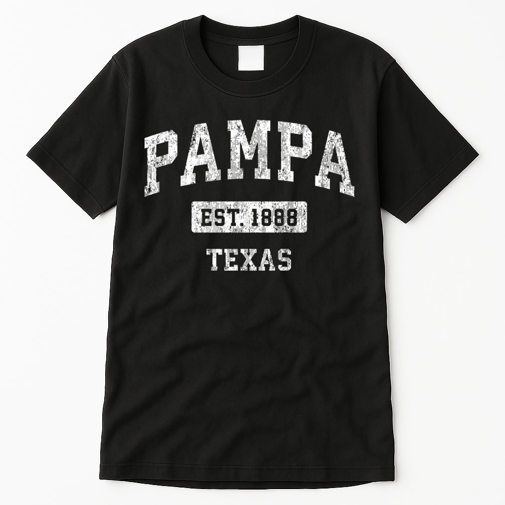 Pampa Texas Tx Vintage Sports Established Design Tall T-Shirt