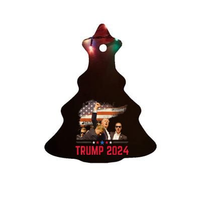 President Trump Trending Political Trump 2024 Election Ceramic Tree Ornament