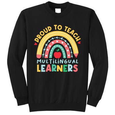 Proud To Teach Multilingual Learners Maestra Spanish Teacher Sweatshirt