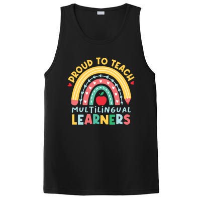 Proud To Teach Multilingual Learners Maestra Spanish Teacher PosiCharge Competitor Tank