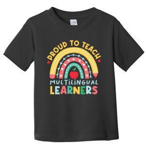 Proud To Teach Multilingual Learners Maestra Spanish Teacher Toddler T-Shirt