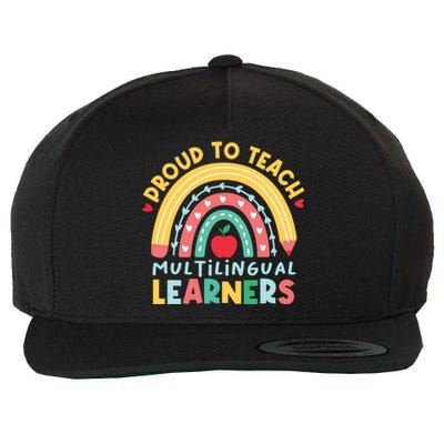 Proud To Teach Multilingual Learners Maestra Spanish Teacher Wool Snapback Cap