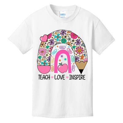 Pencail Teacher Teach Love Inspire Kids T-Shirt