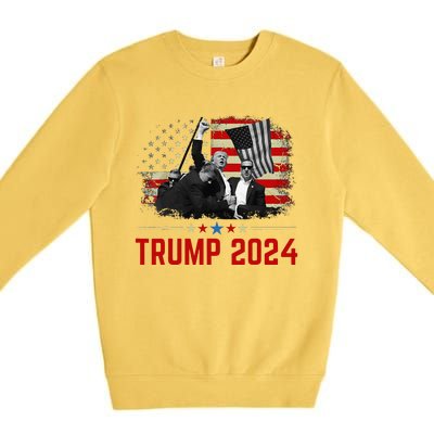 President Trump Trending Political Trump 2024 Election Premium Crewneck Sweatshirt