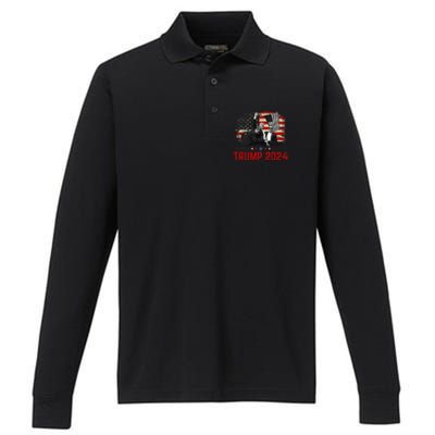 President Trump Trending Political Trump 2024 Election Performance Long Sleeve Polo