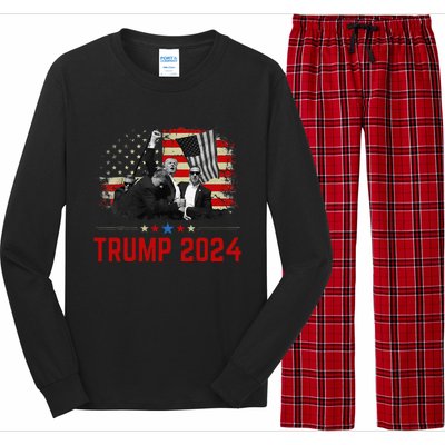 President Trump Trending Political Trump 2024 Election Long Sleeve Pajama Set