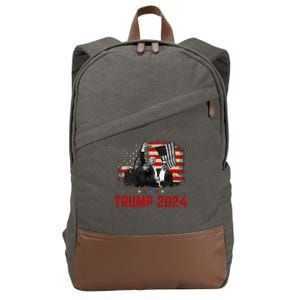 President Trump Trending Political Trump 2024 Election Cotton Canvas Backpack