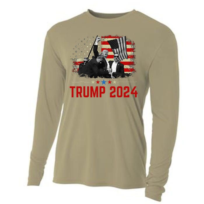 President Trump Trending Political Trump 2024 Election Cooling Performance Long Sleeve Crew