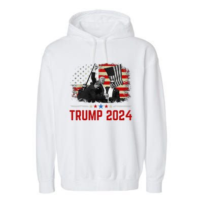 President Trump Trending Political Trump 2024 Election Garment-Dyed Fleece Hoodie