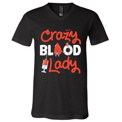 Phlebotomist Tech Technician Blood V-Neck T-Shirt