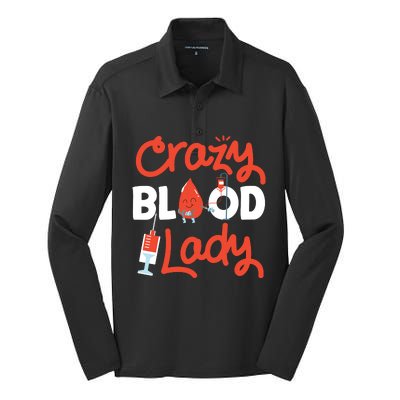 Phlebotomist Tech Technician Blood Silk Touch Performance Long Sleeve Polo