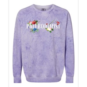 Phlebotomist Tech Technician Flower Floral Colorblast Crewneck Sweatshirt