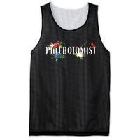 Phlebotomist Tech Technician Flower Floral Mesh Reversible Basketball Jersey Tank