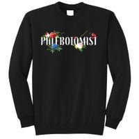 Phlebotomist Tech Technician Flower Floral Tall Sweatshirt