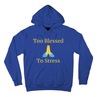 Positive Thinking Too Blessed To Be Stressed Gift Hoodie