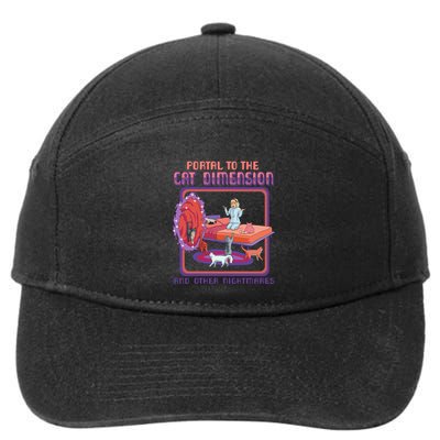 Portal To The Cat Dimension Funny Cat Kitten Lover 7-Panel Snapback Hat