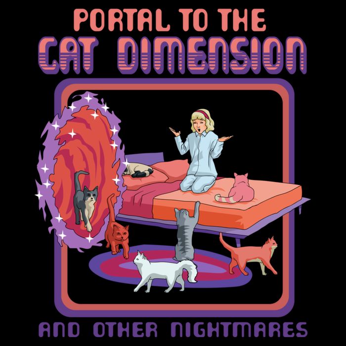 Portal To The Cat Dimension Funny Cat Kitten Lover Drawstring Bag