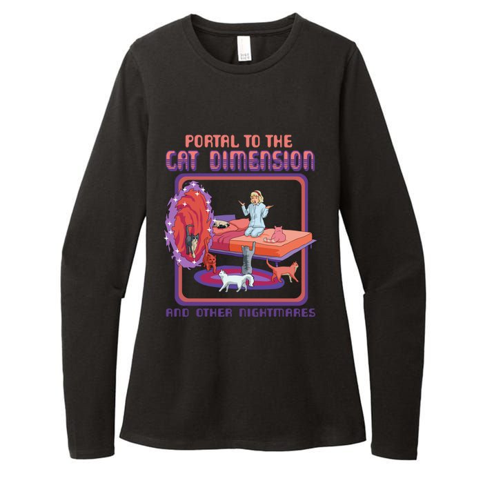 Portal To The Cat Dimension Funny Cat Kitten Lover Womens CVC Long Sleeve Shirt