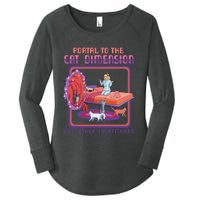 Portal To The Cat Dimension Funny Cat Kitten Lover Women's Perfect Tri Tunic Long Sleeve Shirt