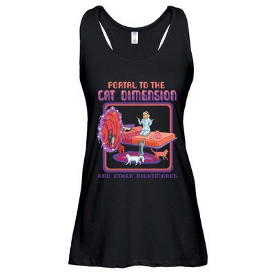 Portal To The Cat Dimension Funny Cat Kitten Lover Ladies Essential Flowy Tank