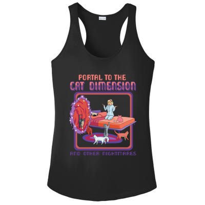 Portal To The Cat Dimension Funny Cat Kitten Lover Ladies PosiCharge Competitor Racerback Tank