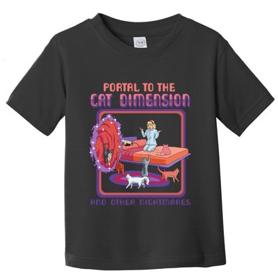 Portal To The Cat Dimension Funny Cat Kitten Lover Toddler T-Shirt
