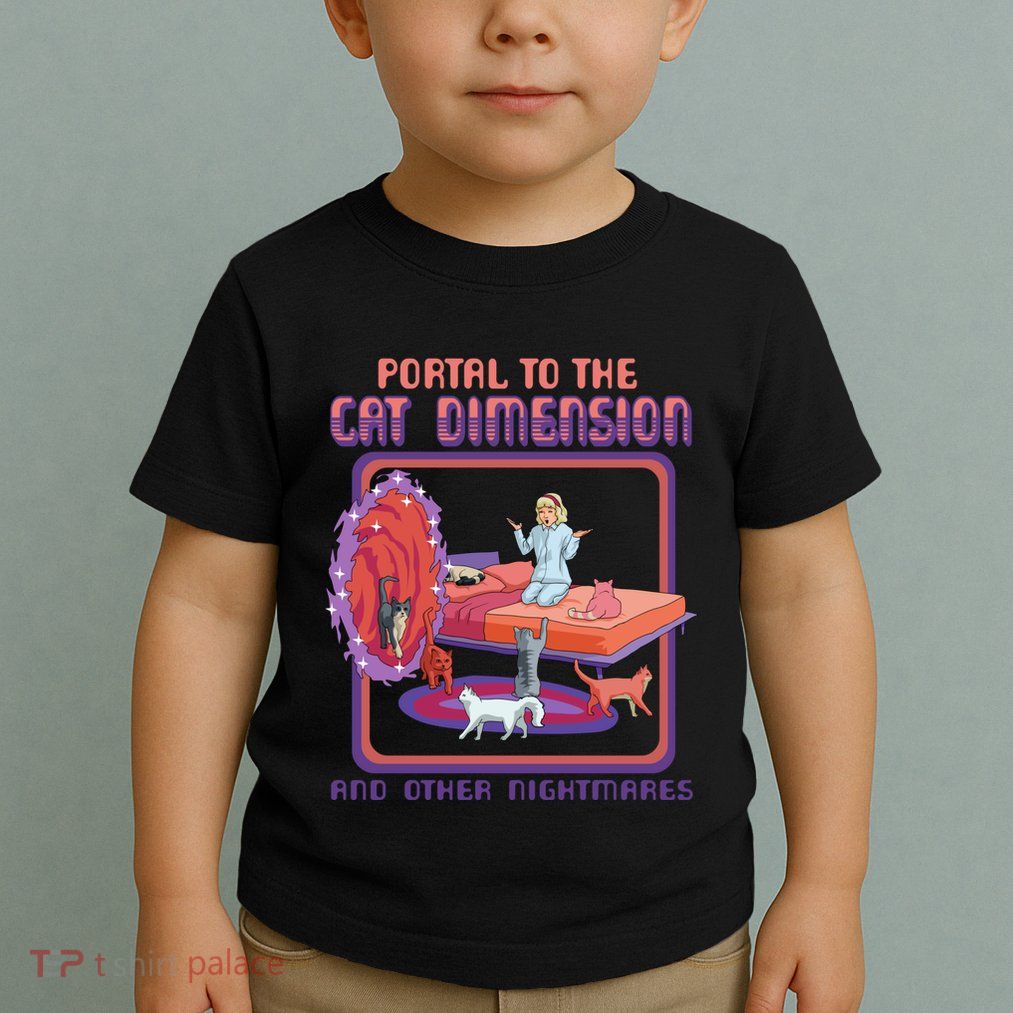 Portal To The Cat Dimension Funny Cat Kitten Lover Toddler T-Shirt
